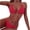 Red, variant on Women's Bikini Swimsuit Set Push Up Padded Triangle Two Piece High Cut Bathing Suit for Beach Vacation Pool Party, Red S