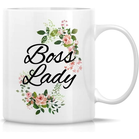 

Funny Mug - Boss Lady 11 Oz Ceramic Coffee Mugs - Funny Sarcasm Sarcastic Motivational Inspirational birthday gifts for friends coworkers employer siblings girlfriend mother mom