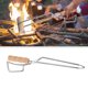 thumbnail image 1 of Pinzas Para Chimenea, Pinzas Para Leña De Acero Inoxidable, Largo De Madera, Portátiles Para Carbón, 1 of 7