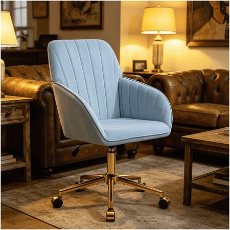 velvet office chair with ergonomic product