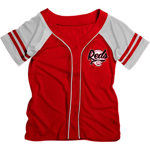 cincinnati reds button down jersey