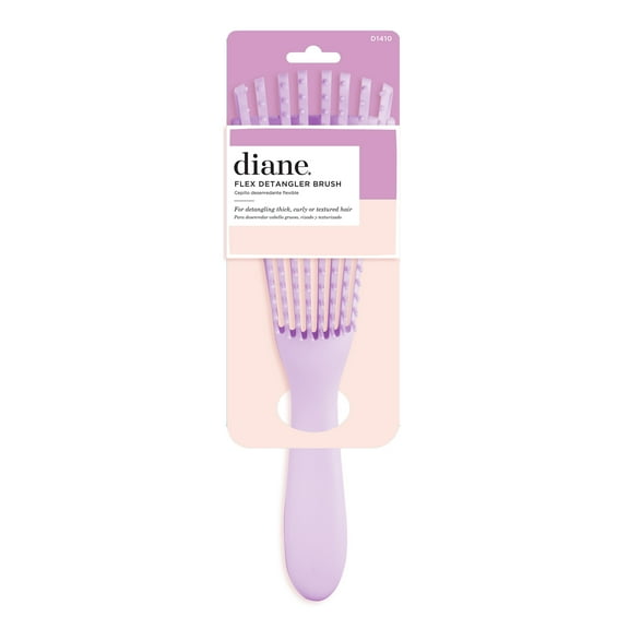 Diane Flex Detangler Hairbrush for Curly, Textured Hair, Purple