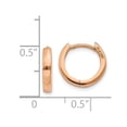 thumbnail image 2 of 14k Rose Gold Hinged Hoop Earrings - Measures 11x1.8mm Wide, 2 of 2