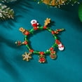 thumbnail image 3 of NICKSUN Christmas Crystal Beaded Stretch Charm Bracelets for Women, Enamel Santa Reindeer Snowflake Candy Cane Glove Bell Stackable Bracelet, Festive Xmas Holiday Party Jewelry Gift, 3 of 8