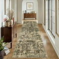 thumbnail image 2 of Garvee 2'x6' Washable Hallway Runner Rug Vintage Distressed Rug Non-Slip Bedroom Runners Rug for Dorm Laundry Room, Green, 2 of 9