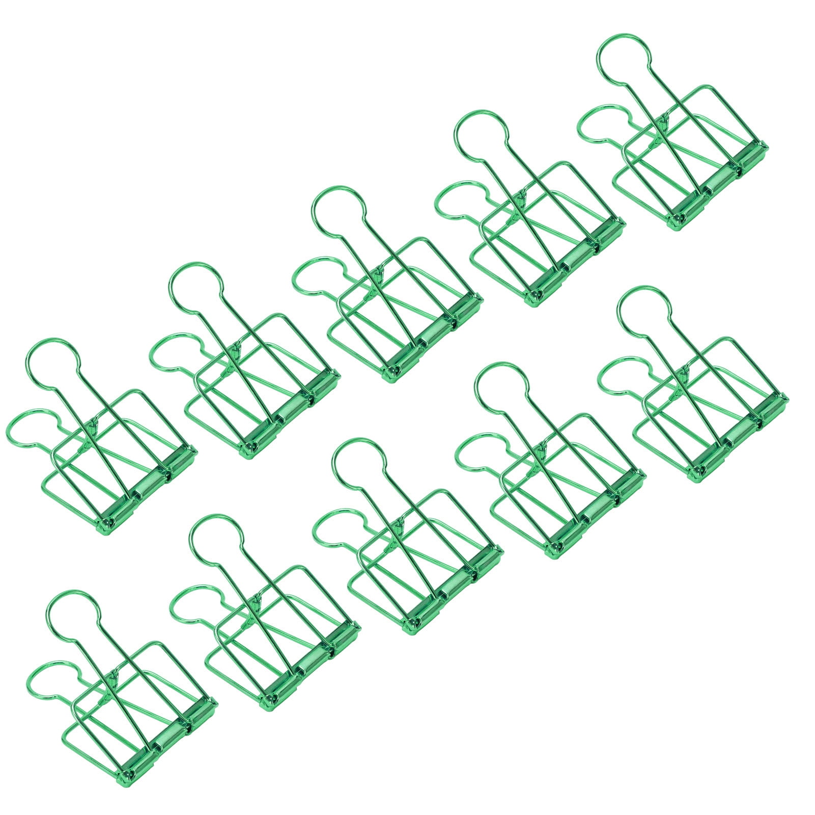 Rupoun 51mm Large Metal Binder Clips, Green Hollow Paper Clamps for Office, 30 Count