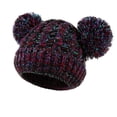 thumbnail image 2 of Baby Beanie Hat Double Pom Pom Toddler Beanies Knit Infant Winter Hat Caps for Boys Girls 1-3Y, 2 of 4