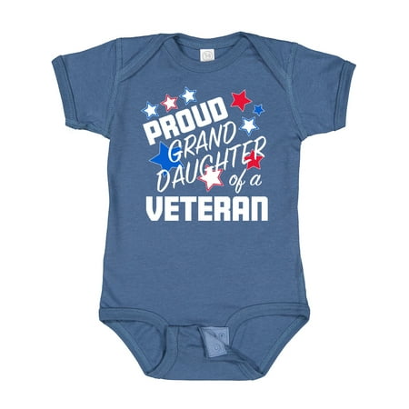 

Inktastic Proud Granddaughter of a Veteran- Veterans Day Gift Baby Girl Bodysuit
