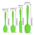 thumbnail image 2 of Kitchen Cooking Silicone Spatula Set Heat Resistant Turner Scraper Baking Utensils Green 4 Pieces, 2 of 7
