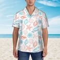 thumbnail image 4 of Lsque Colorful Seashells1 pattern Hawaiian Shirt for Men, Unisex Summer Beach Casual Short Sleeve Button Down Shirts-Medium, 4 of 9