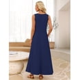 thumbnail image 3 of Merokeety Womens Summer Dresses Cotton Casual Maxi Sundresses Navy xl, 3 of 6