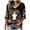Black, variant on Women's Vintage Halloween Ghost Print Graphic T-Shirt V-Neck 3/4 Sleeve Relaxed Fit Holiday Gathering Top Black for Size XL