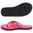 thumbnail image 4 of Harssidanzar Women's Flip Flops Lightweight Comfortable Summer Beach Thong Sandals with Arch Support KL221WT,Rose Red,Size 10, 4 of 5