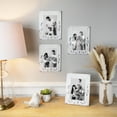 thumbnail image 2 of Northlight Weathered Floral Picture Frames - for 5" x 7" Photos - White - Set of 4, 2 of 8