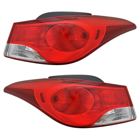 New Outer Pair Of Halogen Tail Light Is Compatible With Hyundai Elantra Gls Sedan 4 Door 1.8L 2011 2012 2013 By Part Number Hy2805120 Hy2804120 92402-3X050 92401-3X050 924023X050 924013X050