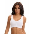 thumbnail image 4 of Unique Bargains Women's Front Closure Adjustable Strap Wirefree Workout Bras M White, 4 of 6