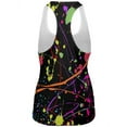 thumbnail image 2 of Splatter Paint Black All Over Womens Work Out Tank Top Multi LG, 2 of 2