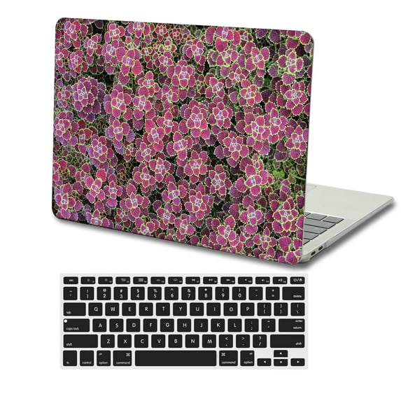 KSK KAISHEK Hard Case Shell Cover for New MacBook Air 13" 2022 2021 2020 2019 2018 A1932 A2179 A2337 m1 + Black Keyboard Cover, Plants series 0621