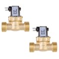 thumbnail image 3 of Shisuyan 2pcs Brass Solenoid Valves Normally Closed Water Inlet Solenoid Valves, 3 of 8