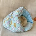 thumbnail image 4 of Portable Hideout Bed Cozy Sleeping Bag Habitat for Hedgehogs Hamster Ferret Squirrel Small Animal ( Blue ), 4 of 9