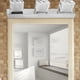 thumbnail image 5 of Lámpara de espejo 6000-6500K Blanco 12W Luz de espejo Lámpara de pared de maquillaje LED impermeable para baño, dormitorio, 3 cabezas, 9W Monstrate HA001185-02B, 5 of 7