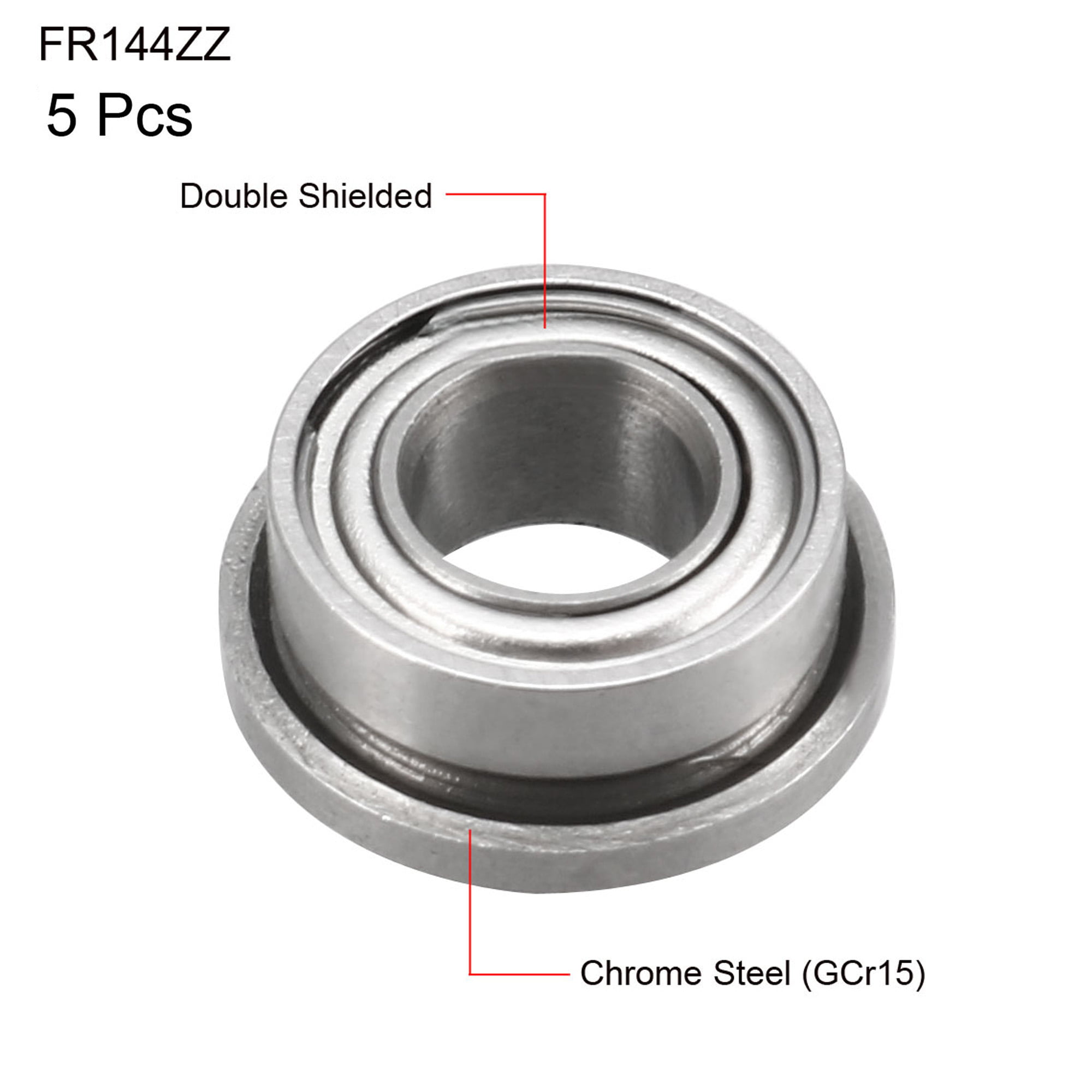 1/8" x 1/4" x 7/64" FR144zz Metal Shielded FLANGED Ball Bearings 25 PCS