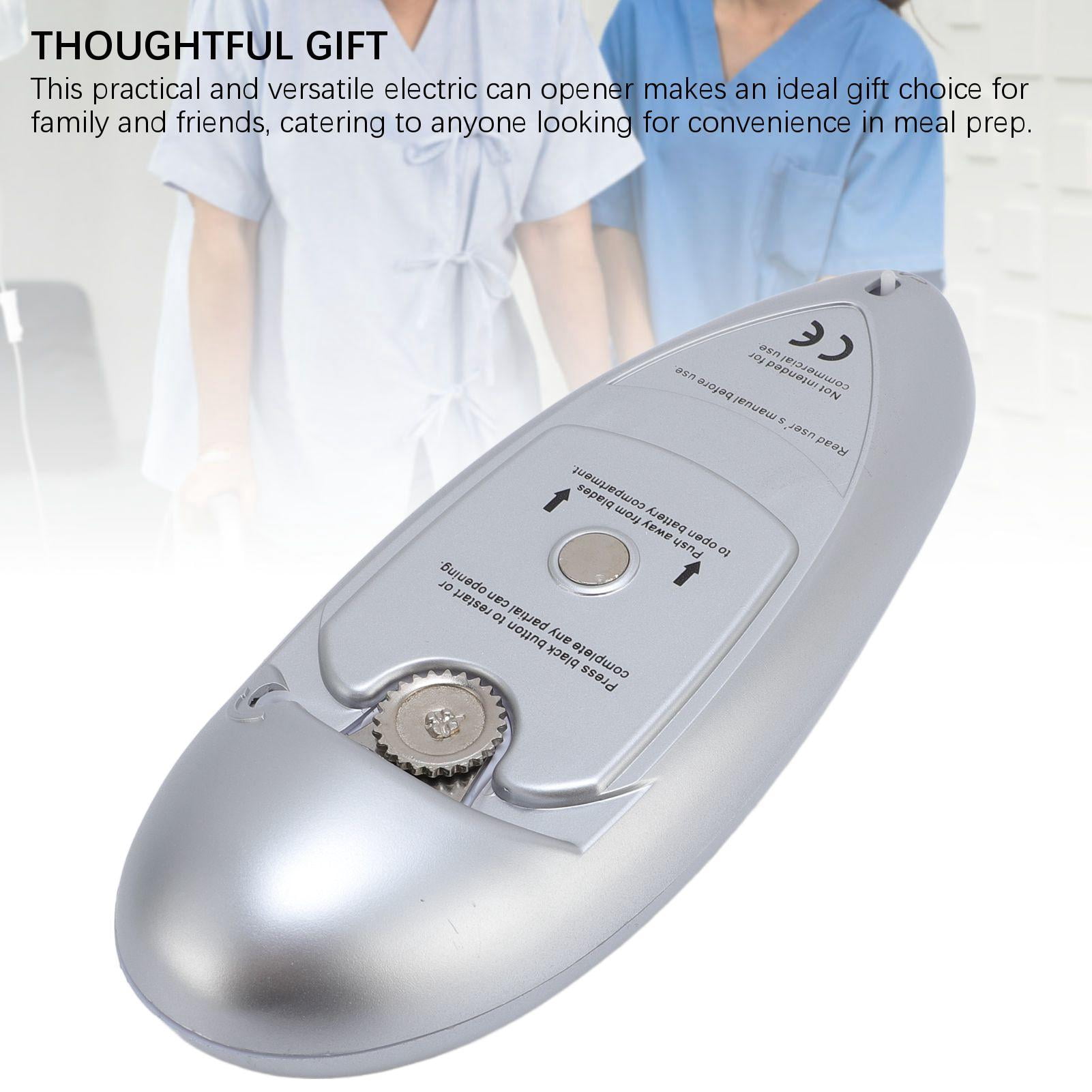 Suodoka 2‑Button Battery‑Powered Stainless Steel Electric Can Opener – One‑Touch, Cordless, Safe & Hygienic Kitchen Tool