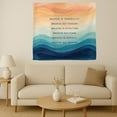 thumbnail image 2 of ViciArt Breathe In Tranquility Tapestry – 60"x90" Polyester Boho Gradient Wave Wall Hanging, Inspirational Meditation Decor, 2 of 4