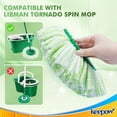 thumbnail image 2 of KEEPOW Mop Head Replacement Compatible with Libman Tornado Spin Mop, Microfiber Spin Mop Pad Refill for Floor Cleaning, 3 Pack (Mop is Not Included), 2 of 7