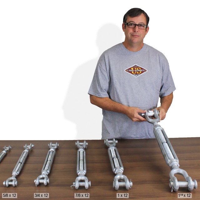 Turnbuckle Hook, 1/2 Inch Hot Dipped Galvanized Steel Jaw And Jaw