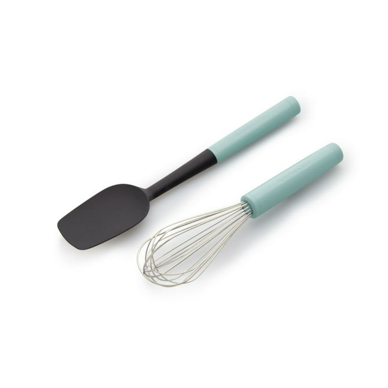 New Set of 32 Utensils KitchenAid Aqua Sky Shears Basting Spoon