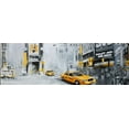 thumbnail image 2 of Atelier B Art Studio 24x11 White Modern Wood Framed Museum Art Print Titled - NEW-YORK CITY WITH TAXIS, 2 of 4