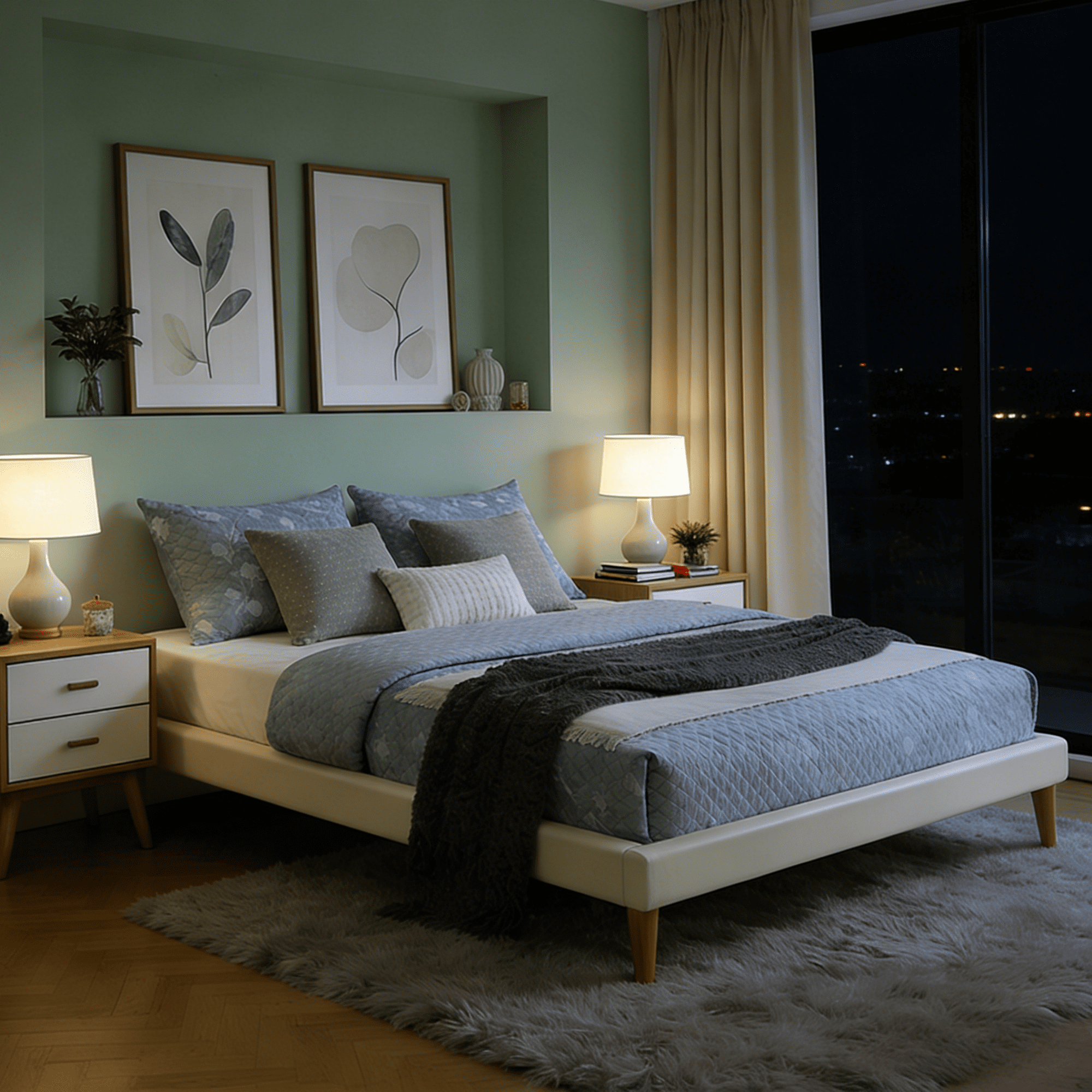 Gewnee King Size Faux Leather Platform Bed Frame with Wood Slats,Waterproof & Easy Clean,No Box Spring Needed,Sturdy Solid Wood Support,Under-Bed Storage for Robot Vacuum,Beige