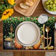 thumbnail image 4 of St. Patrick's Day Placemats Set of 8, Green Lucky Shamrocks Harp Beer Black Placemats for Dining Table, Place Mats for Kitchen Tabletop, Waterproof Wipeable Dining Table Mats Set, 4 of 9