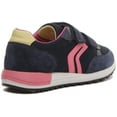 thumbnail image 3 of Geox J Alben G.A Kid's Two Hook And Loop Strap Lightweight Sneakers In Navy Pink Size 1, 3 of 6