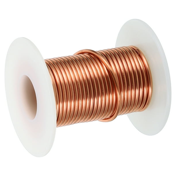 Alambre de Cobre Suave Uxcell, 13Gauge/1.8mm de Diámetro 5m/16.4ft Bobina de Alambre de Cobre Puro