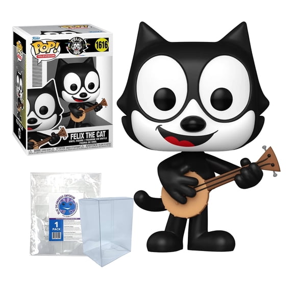 Funko Pop! Felix the Cat with Guitar 105th Anniversary Vinyl Figure #1616, Collectible with Protective Case, 1 Count