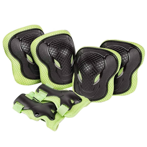 Kids Ski Bindings Adjustable Knee and Elbow Guard Set for Outdoor Activities