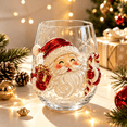 thumbnail image 2 of Artistic 3D Christmas Decor Stemless Wine Glasses 15 Oz Embossed Festive Glassware Cup with Raised 3D Holiday Design – Unique Xmas Drinkware & Table Decor Gift for Wine Lovers(Santa), 2 of 8