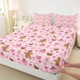 thumbnail image 3 of Feelyou Xmas Dessert Full Size Sheets, Cute Gingerbread Man Bed Sheets, Merry Christmas Sheet Sets, Lightweight Room Decor,4-Piece, 3 of 7
