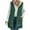 Green, variant on Luxalzxs Women's Long Puffer Vest Reversible Vests Sleeveless Fleece Lined Jacket Zip Up Hoodie Pockets Long Winter Warm Coat Outerwear