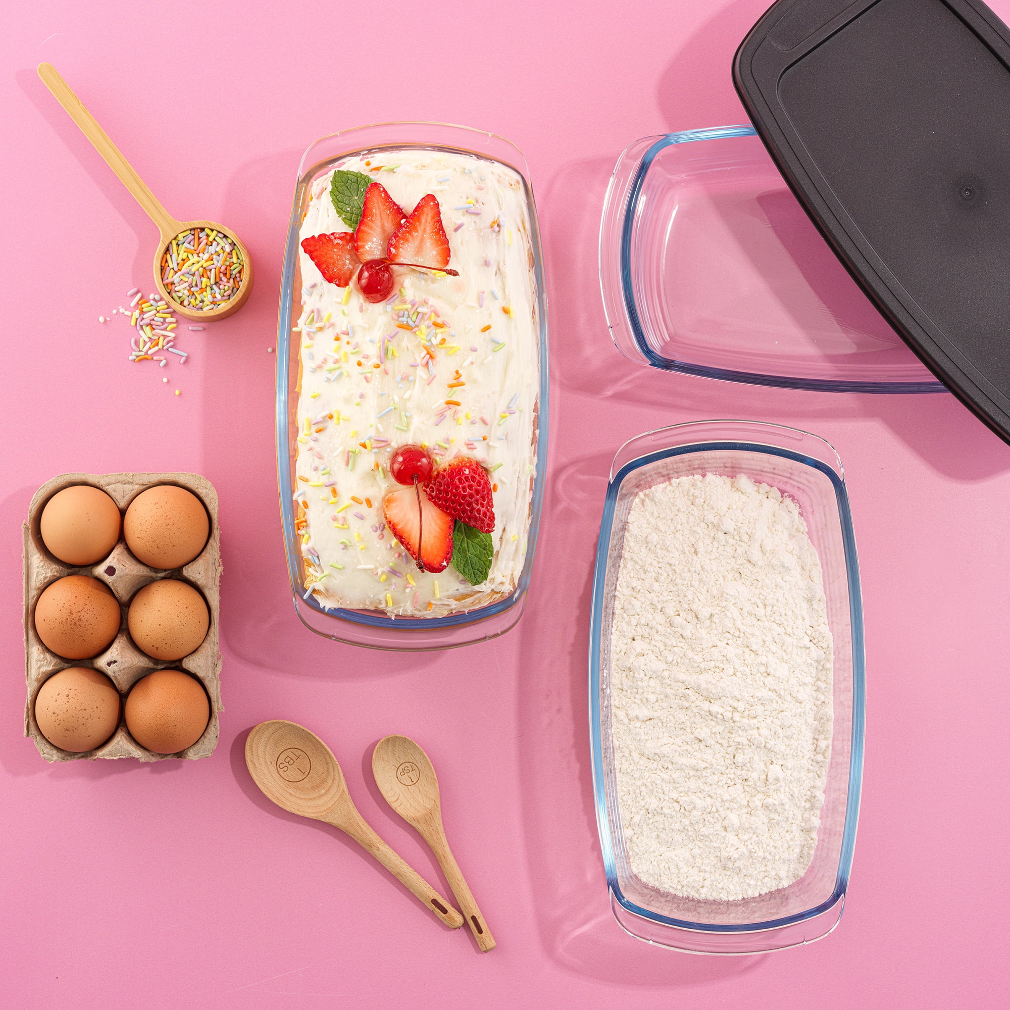 JoyJolt Glass Food Storage Containers with Airtight Lids - Set of 5 - Black