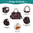 thumbnail image 3 of Medium Cooler Bag Lunch Bag Portable Meal Bag Work Meal Bag Outdoor Meal Bag Travel Meal Bag Picnic Meal Bag Going Out Meal Bag Christmas Red Flowers, 3 of 6