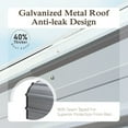 thumbnail image 5 of Alpha Joy 14' x 25' RV Carport Heavy Duty Metal Hardtop Carport Kits Galvanized Steel Roof Multi-Purpose Moto Home Shelter for Car, Truck, 5 of 7
