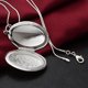 thumbnail image 3 of Dainty Necklace for Women,Unisex Fashion Silver Plated Alloy Carving Locket Pendant Chain Necklace Jewelry, 3 of 4