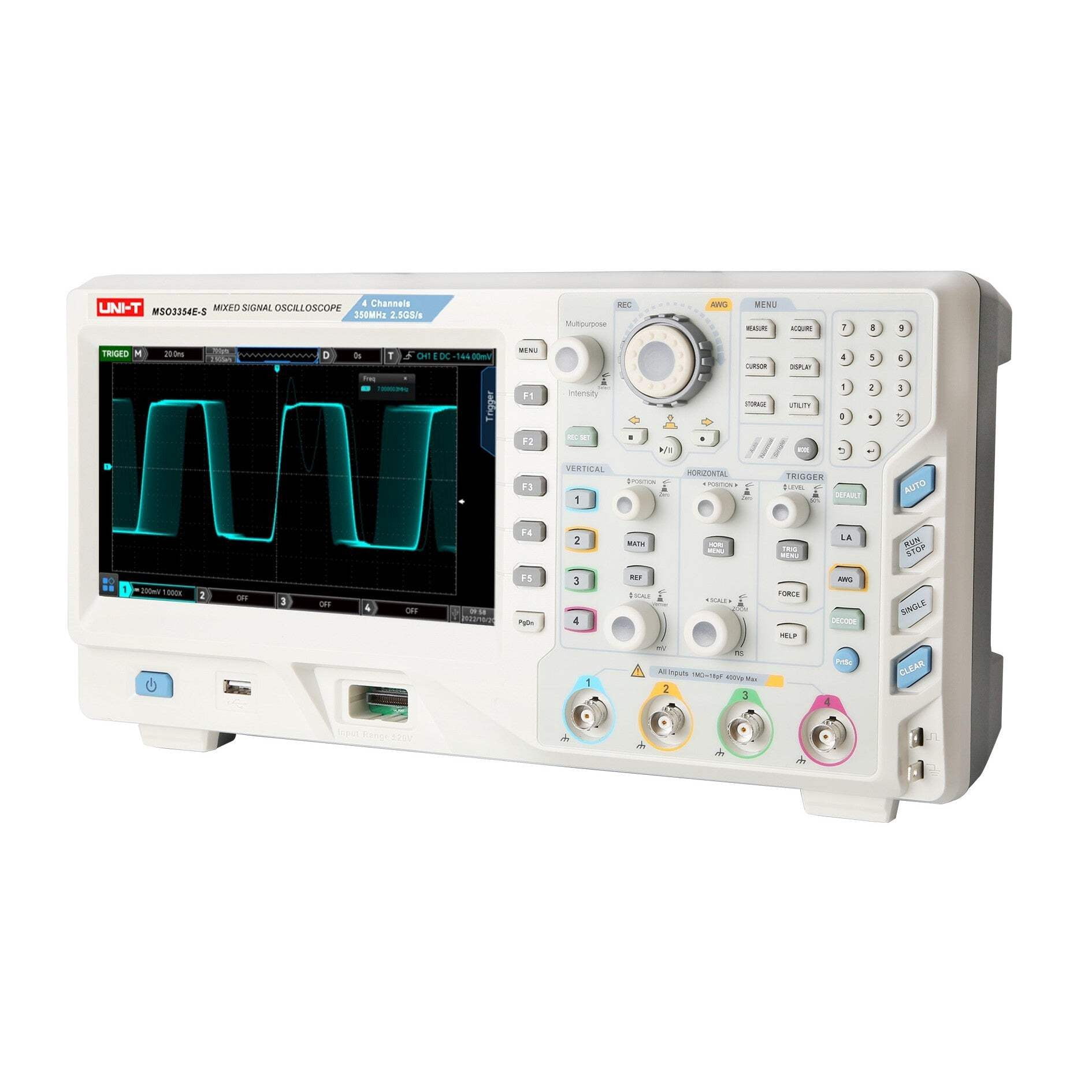 UNI-T MSO3354E-S 350MHz 4+16Ch MSO Digital Oscilloscope with Signal Generator