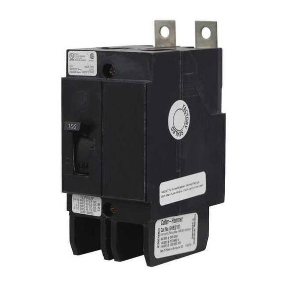 Eaton Circuit Breaker,20A,Bolt On,277/480V,2P GHB2020