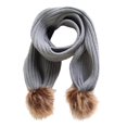 thumbnail image 2 of Bufandas con Pompón para Bebés Recién Nacidos, Niñas, Niños , Invierno, Cálido, , Bufanda de Punto - Gris Yotijar Bufanda de los niños del invierno, 2 of 10