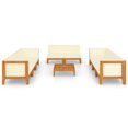 thumbnail image 2 of vidaXL 9 Piece Garden Lounge Set with Cushions Solid Acacia Wood, 2 of 9