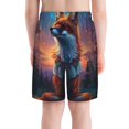 thumbnail image 3 of Cauagu Starry Sky Meditating Fox Print Swim Trunks for Men,Youth Boys Swim Shorts Compression Liner Beach Shorts Boys' Swimming Shorts 7-20 Years Bathing Suit-Small, 3 of 7